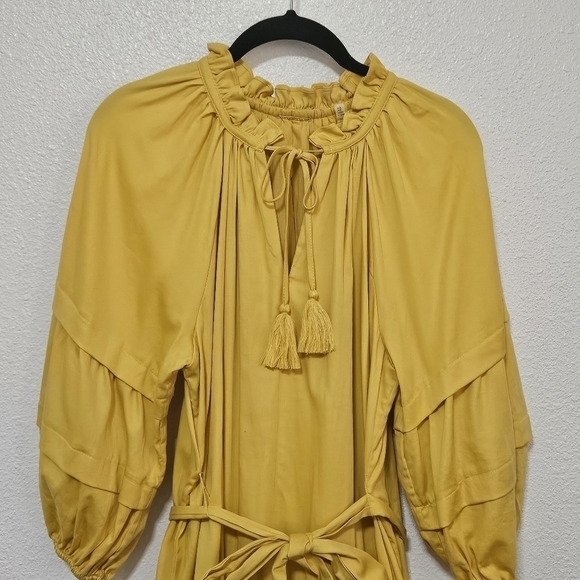 Elie Tahari ruffled details balloon sleeve western boho style dress size small - Picture 5 of 15